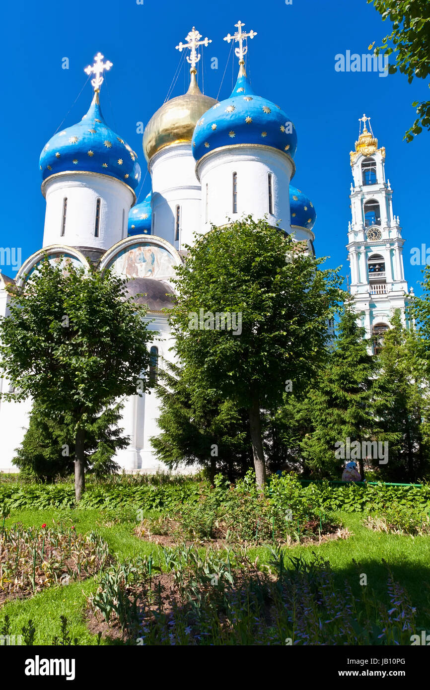 Posad Beautiful church in Sergiyev Posad monastery, Russia Stock Photo - Alamy
