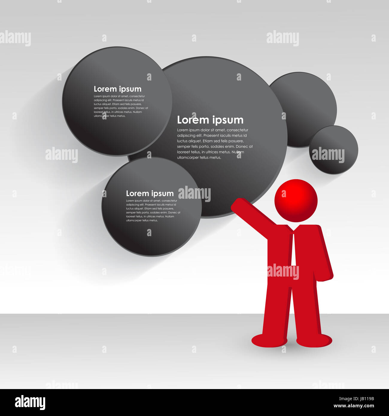 business man shows a business strategy, vector illustration Stock Photo ...
