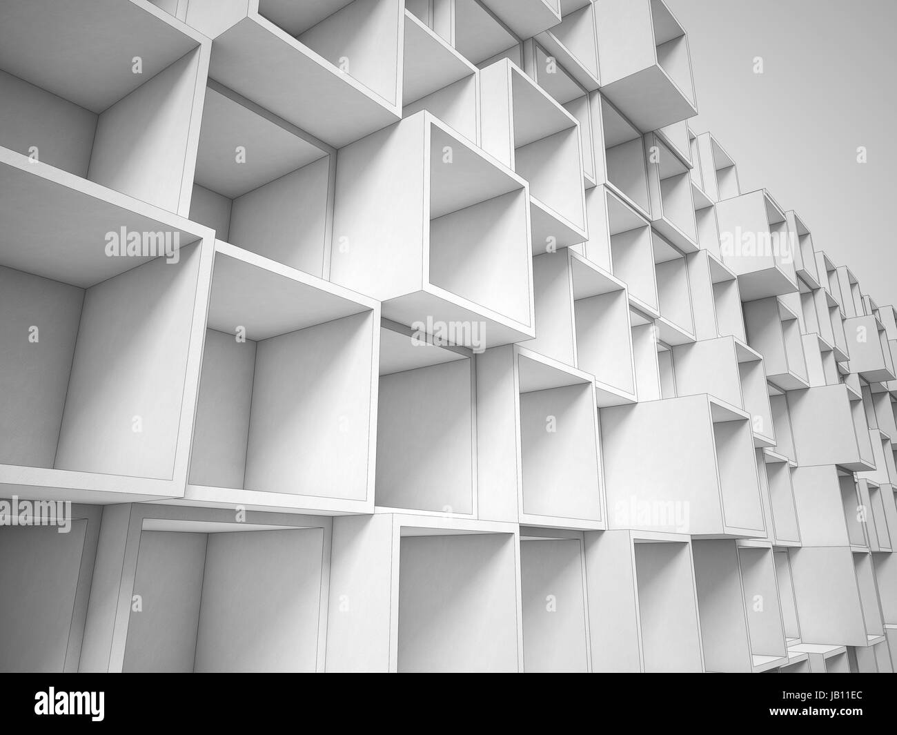 3d abstract white cube background Stock Photo - Alamy