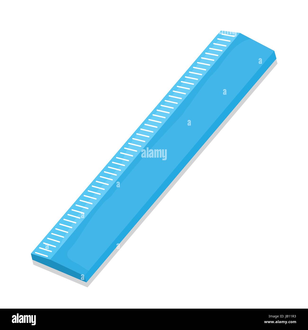 Illustration of ruler on white background, education concept. Isolated Vector. Stock Vector