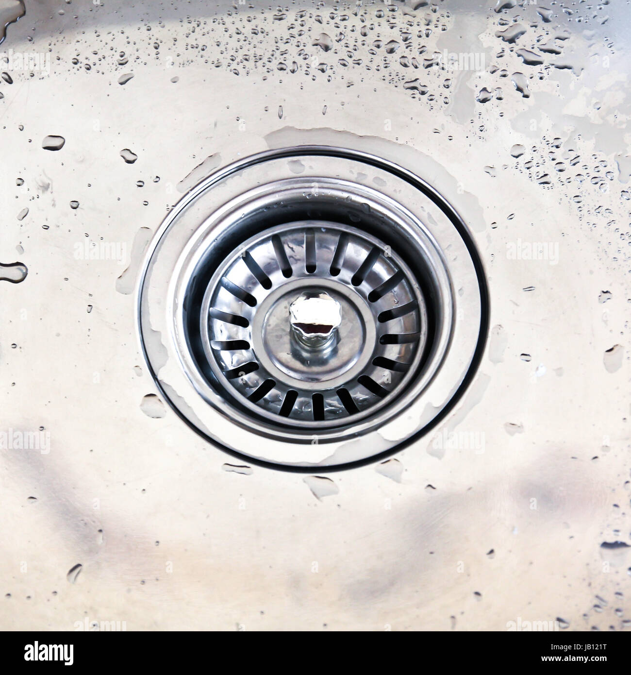 A kitchen sink with drops Stock Photo Alamy