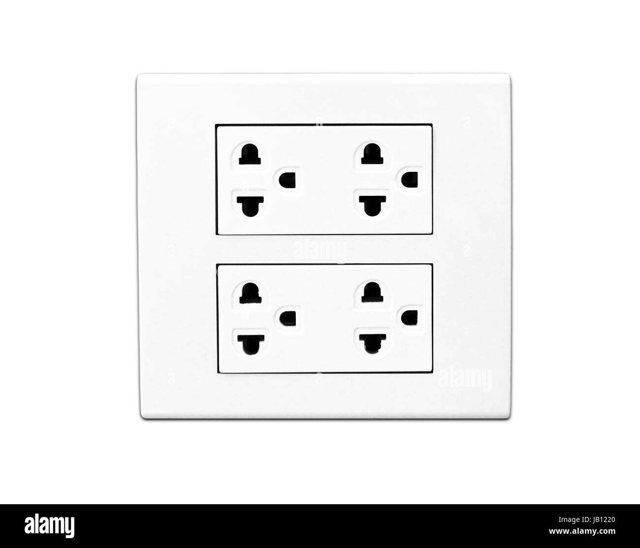 Thailand electrical outlet isolated on white background Stock Photo Alamy