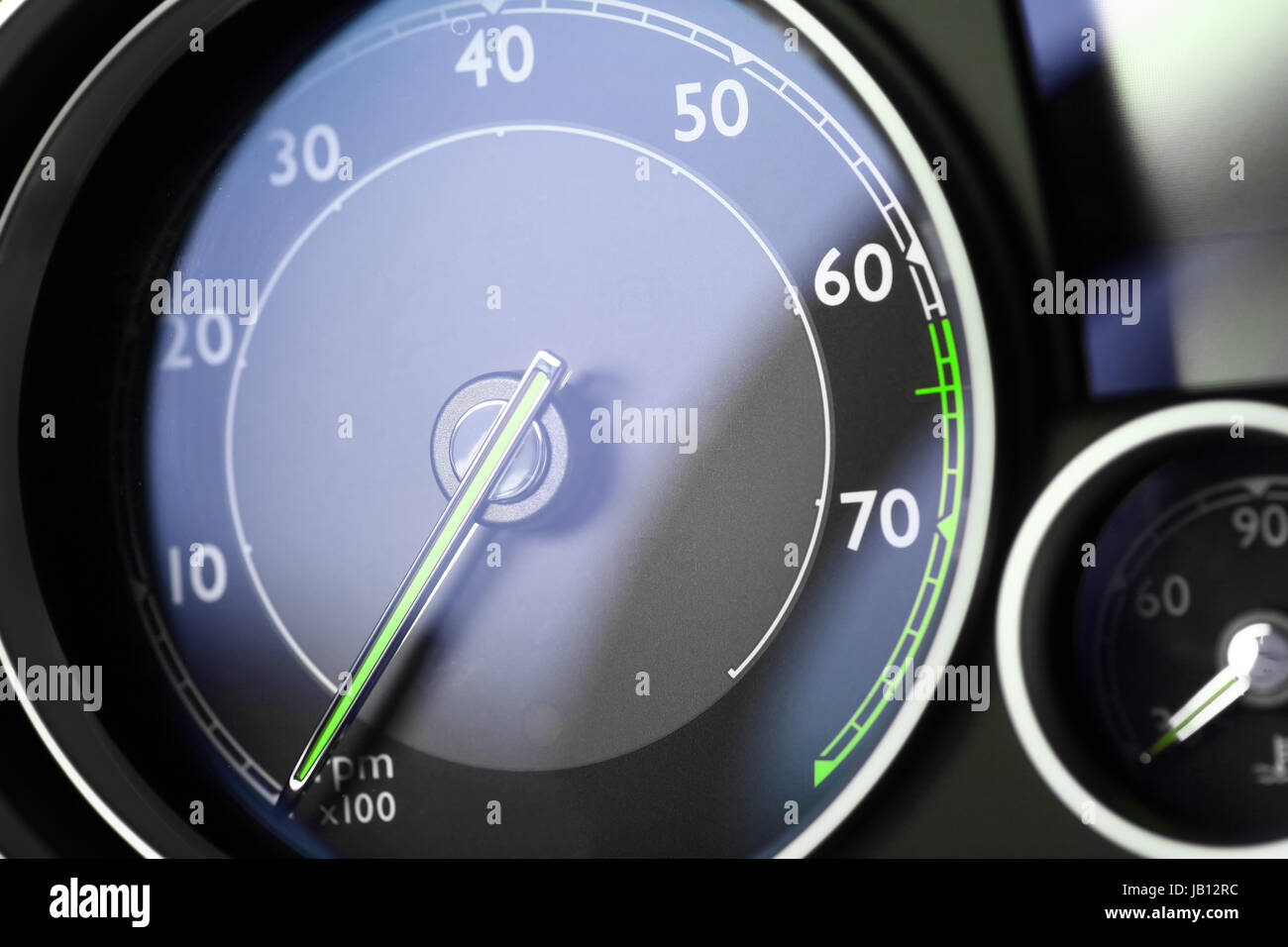 Detail of a tachometer in a car Stock Photo Alamy