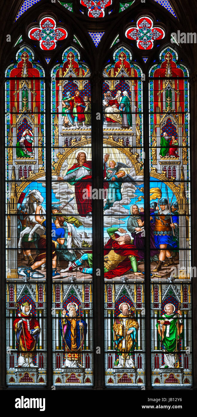 Stained Glass Window St Pauls High Resolution Stock Photography And Images Alamy