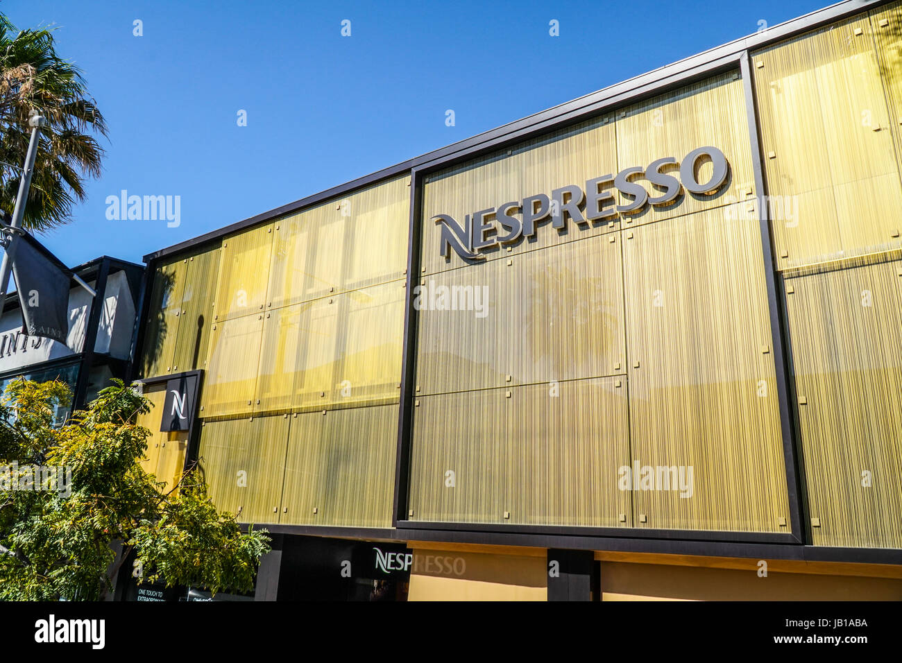 Nespresso Store in Beverly Hills LOS ANGELES CALIFORNIA Stock Photo