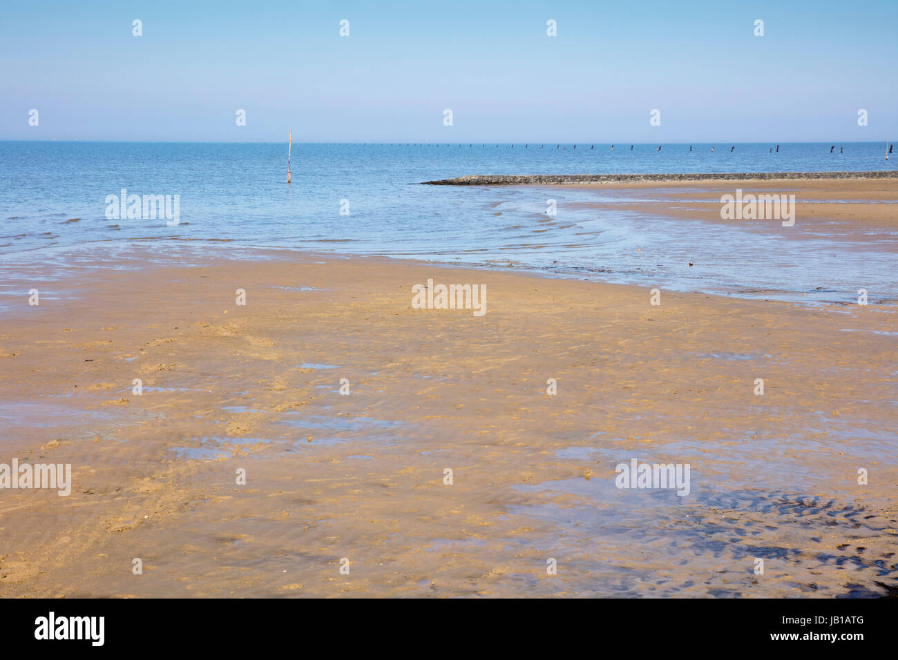 Low tide, Lower Saxon Wadden Sea National Park, Cuxhaven, North Sea, Lower Saxony, Germany Stock Photo