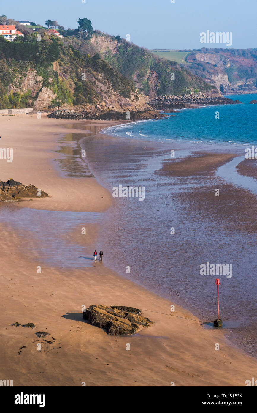 Tenby North Beach Tenby Pembrokeshire Wales Stock Photo