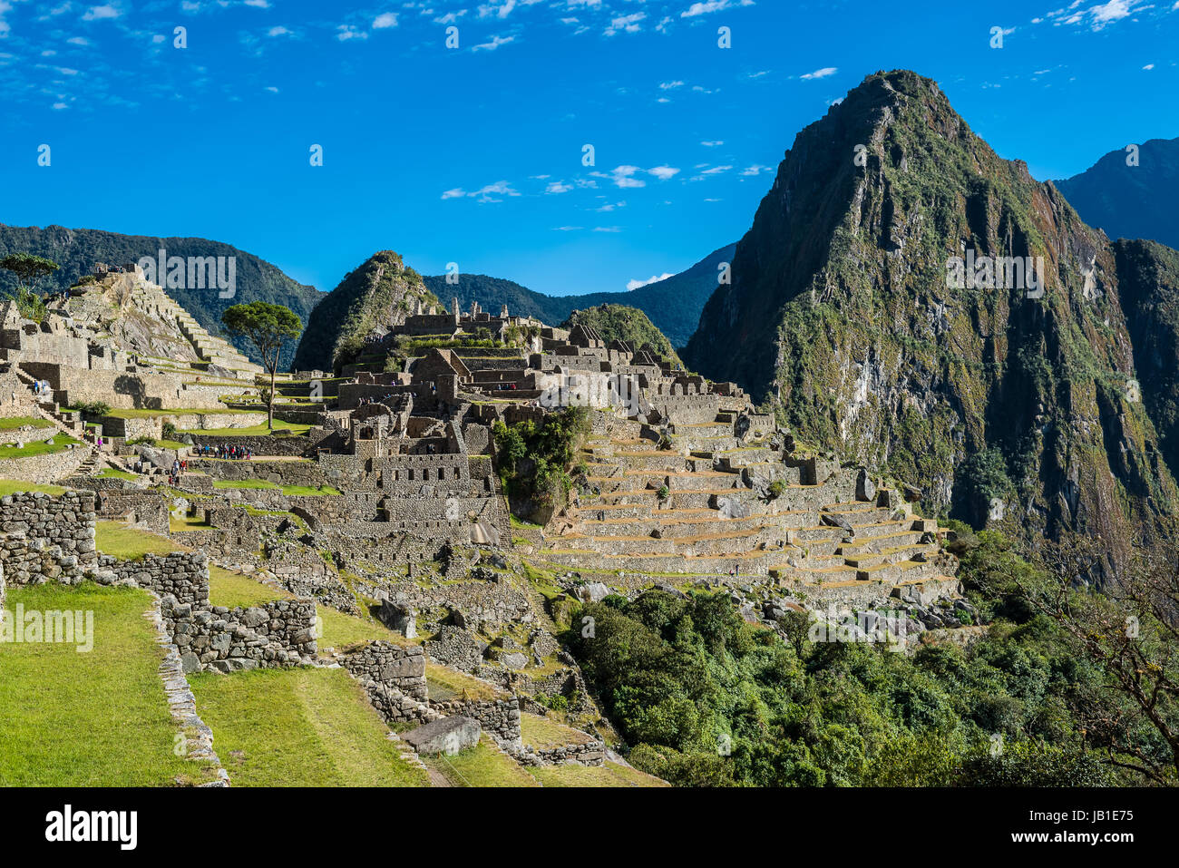 Machu Picchu, Incas ruins in the peruvian Andes at Cuzco Peru Stock ...
