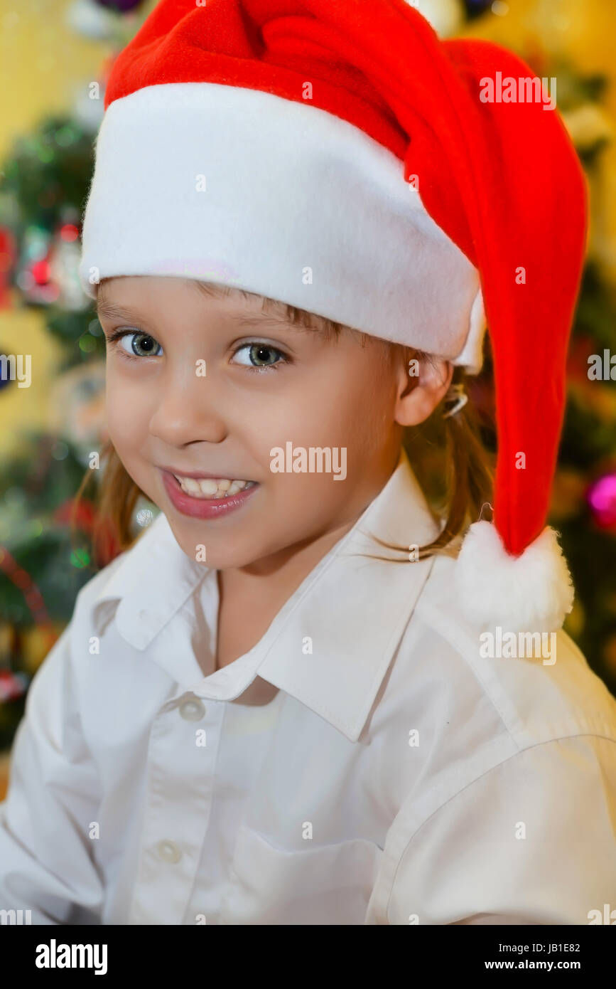 small girls with presents Stock Photo