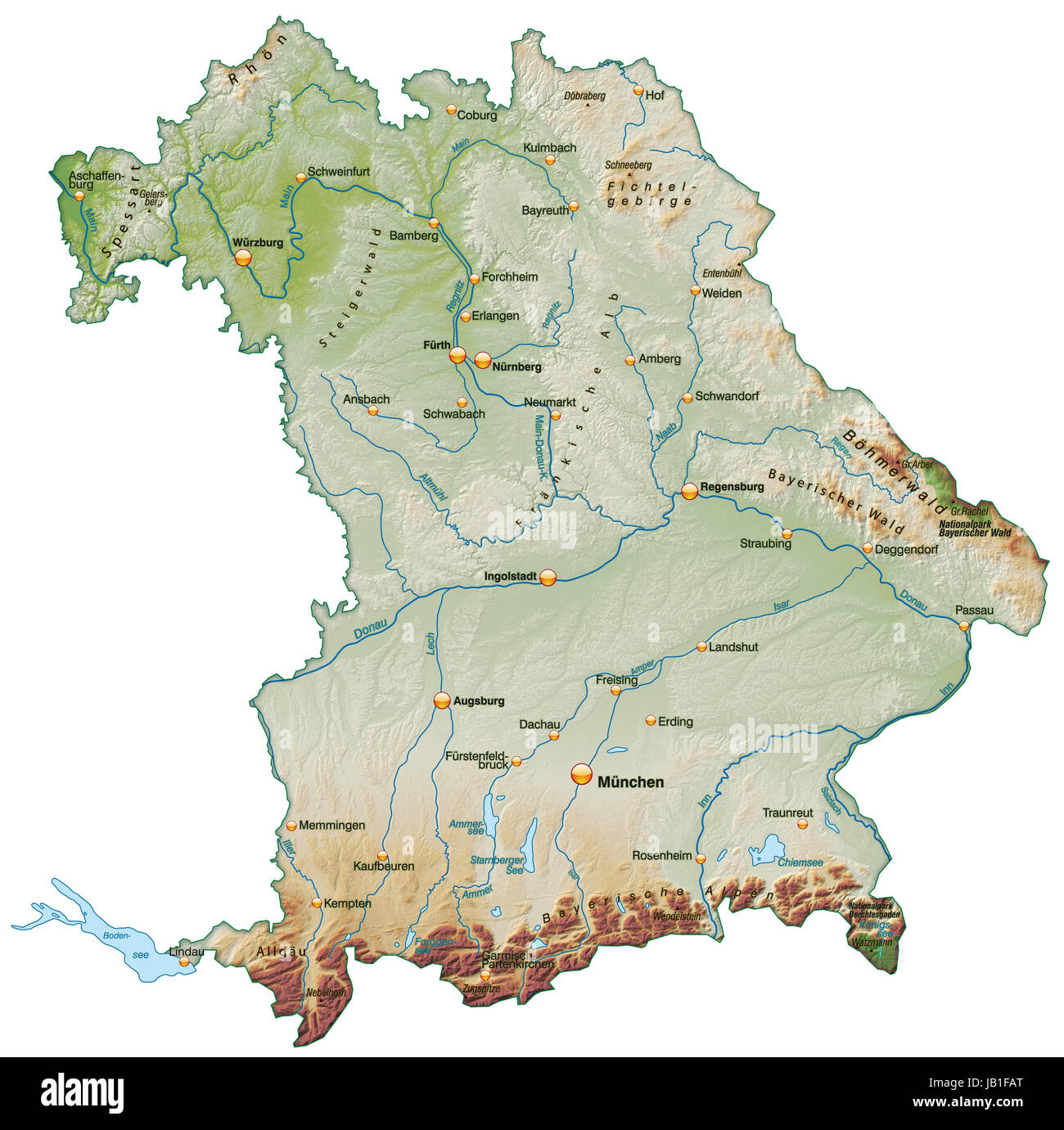 Бавария карта германии на русском языке с городами