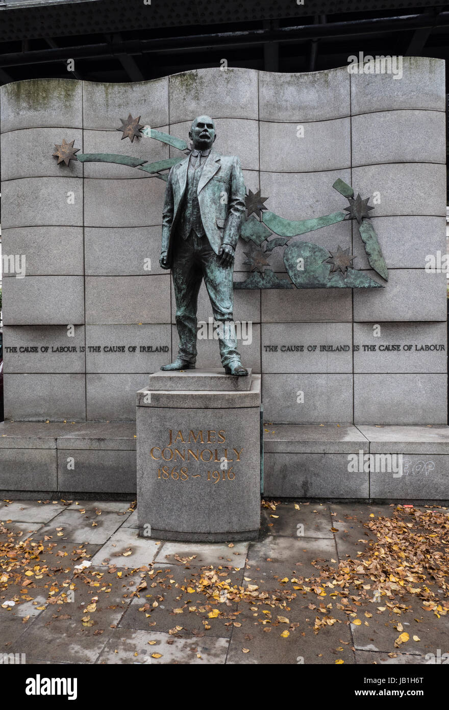 Memorial Statue of socialist leader James Connolly, Dublin, Ireland. Stock Photo