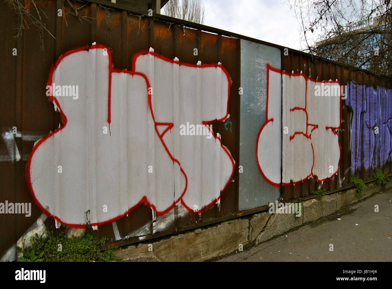 Graffiti and street scenes, Sofia, Bulgaria Stock Photo
