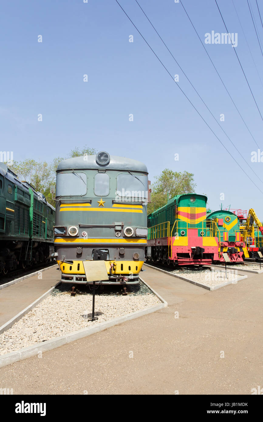 Photo of Russian rail road locomotive in Samara Stock Photo - Alamy