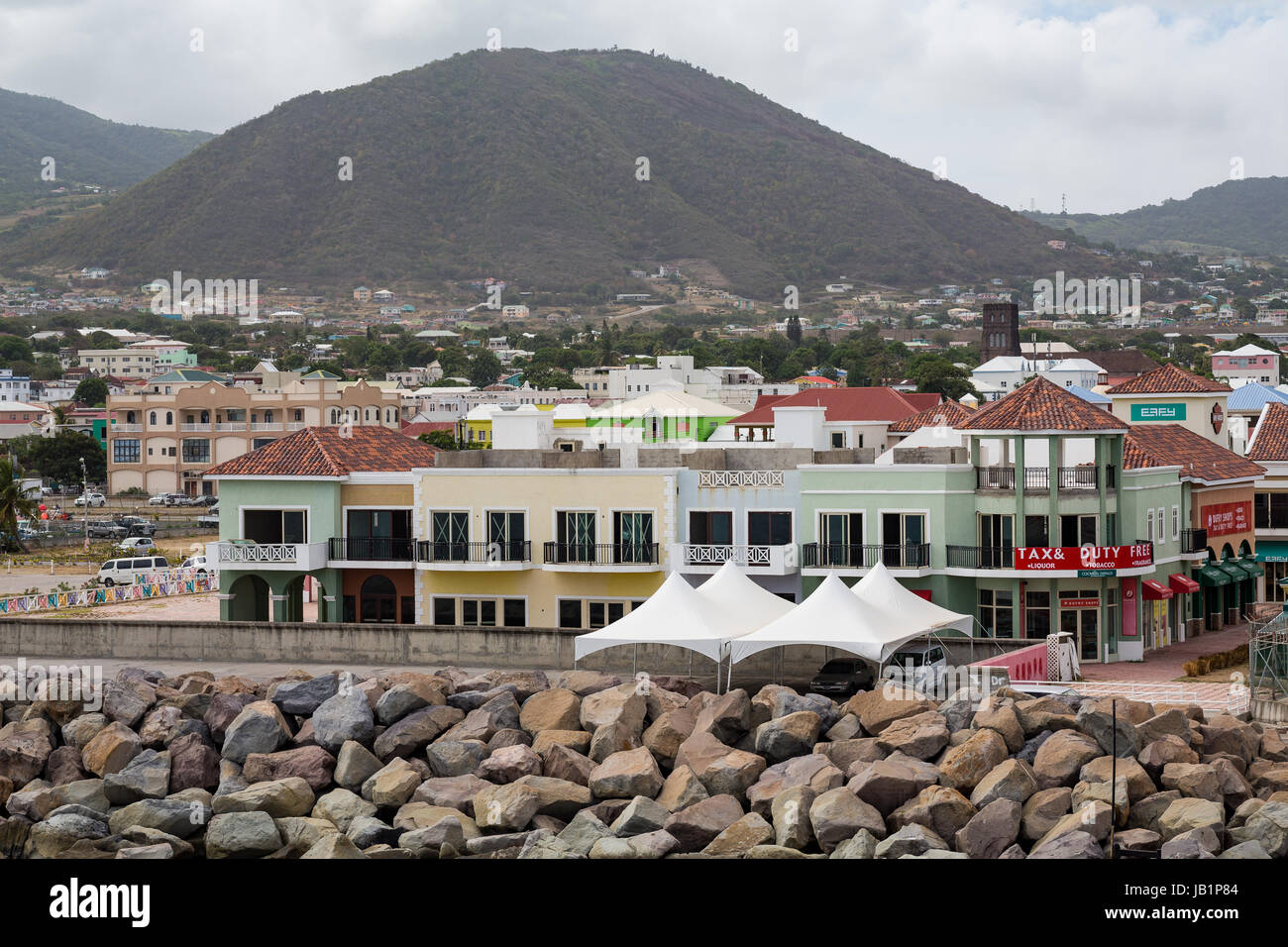 Colorful St Kitts Shopping Stock Photo - Alamy