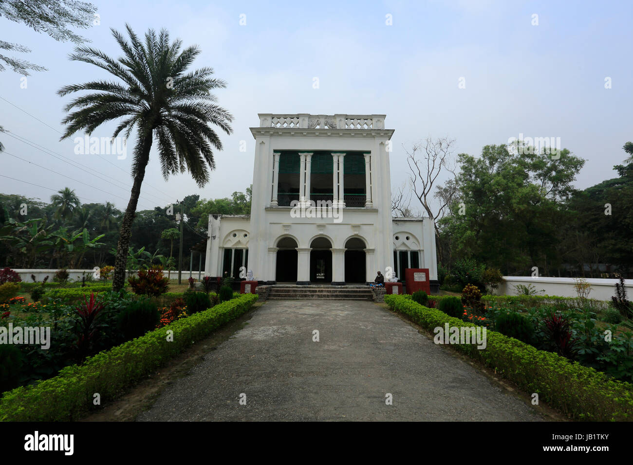 The 114-year-old two-stored building of Rabindranath Tagore's father-in-law at Dakkhindihi in Phultala Upazila. Khulna, Bangladesh Stock Photo