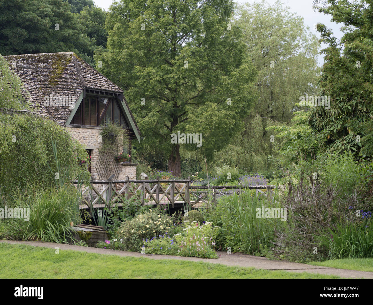 Bibury Trout farm, one of the oldest Britain's Trout farm, Bibury
