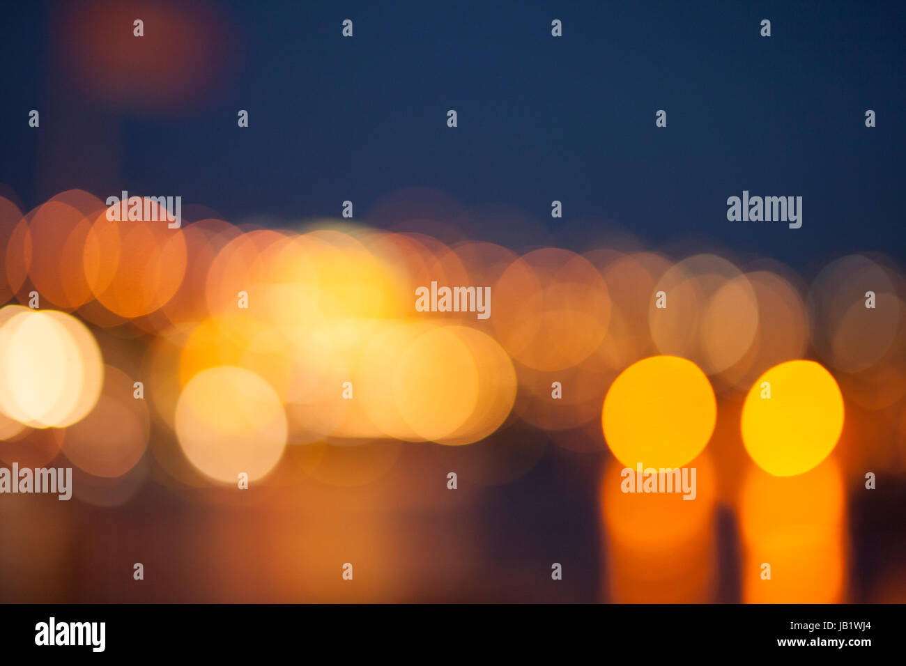 Bokeh background of city lights Stock Photo