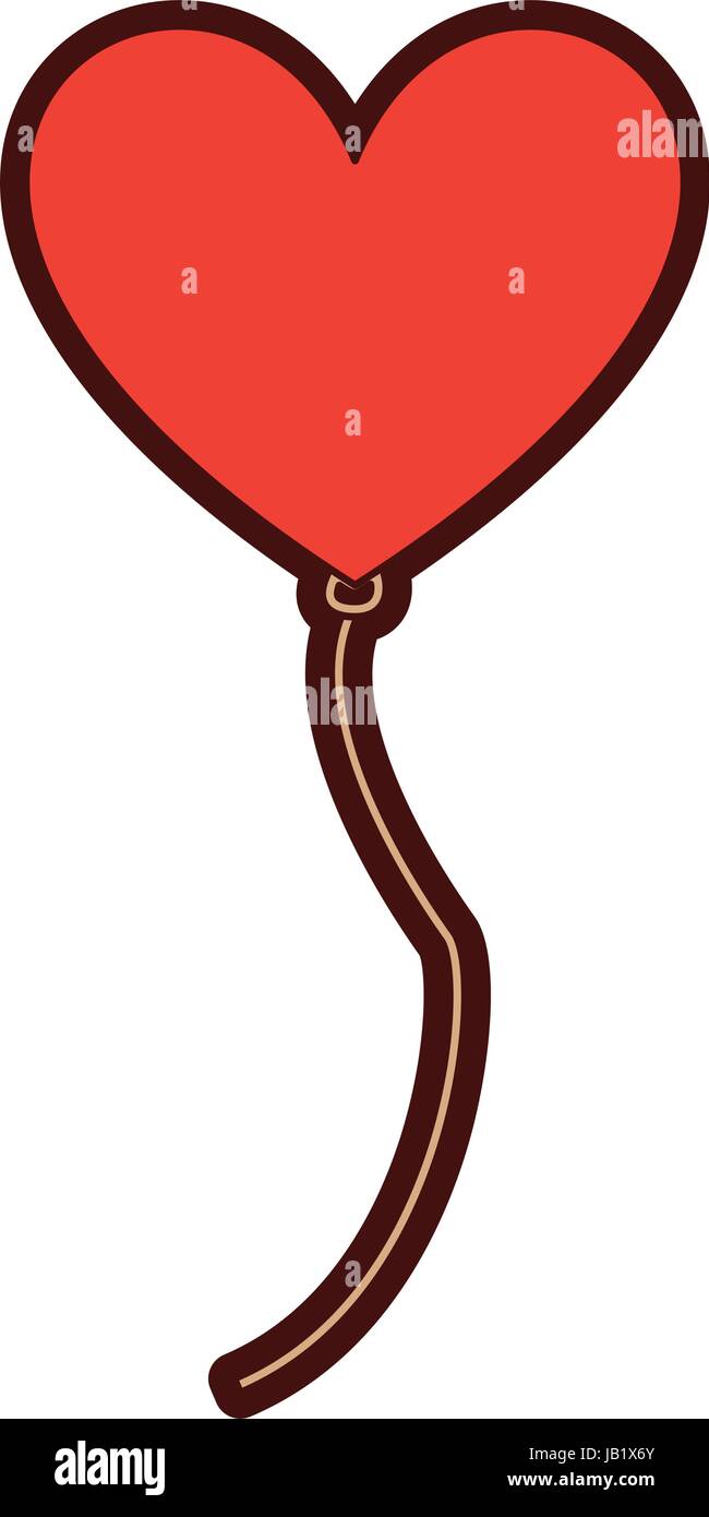 balloon air with shape heart Stock Vector Image & Art - Alamy