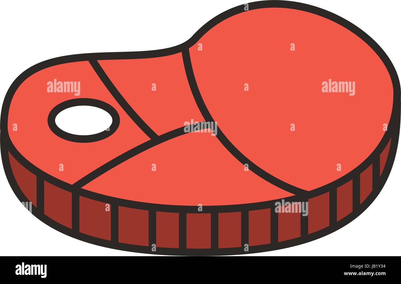 steak meat isolated icon Stock Vector Image & Art - Alamy