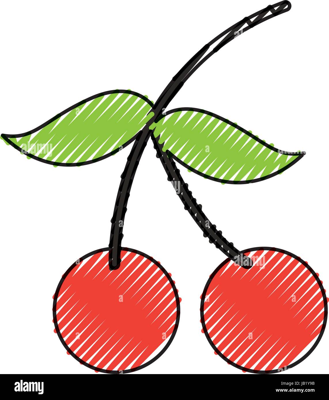 cherry fresh fruit isolated icon Stock Vector Image & Art - Alamy