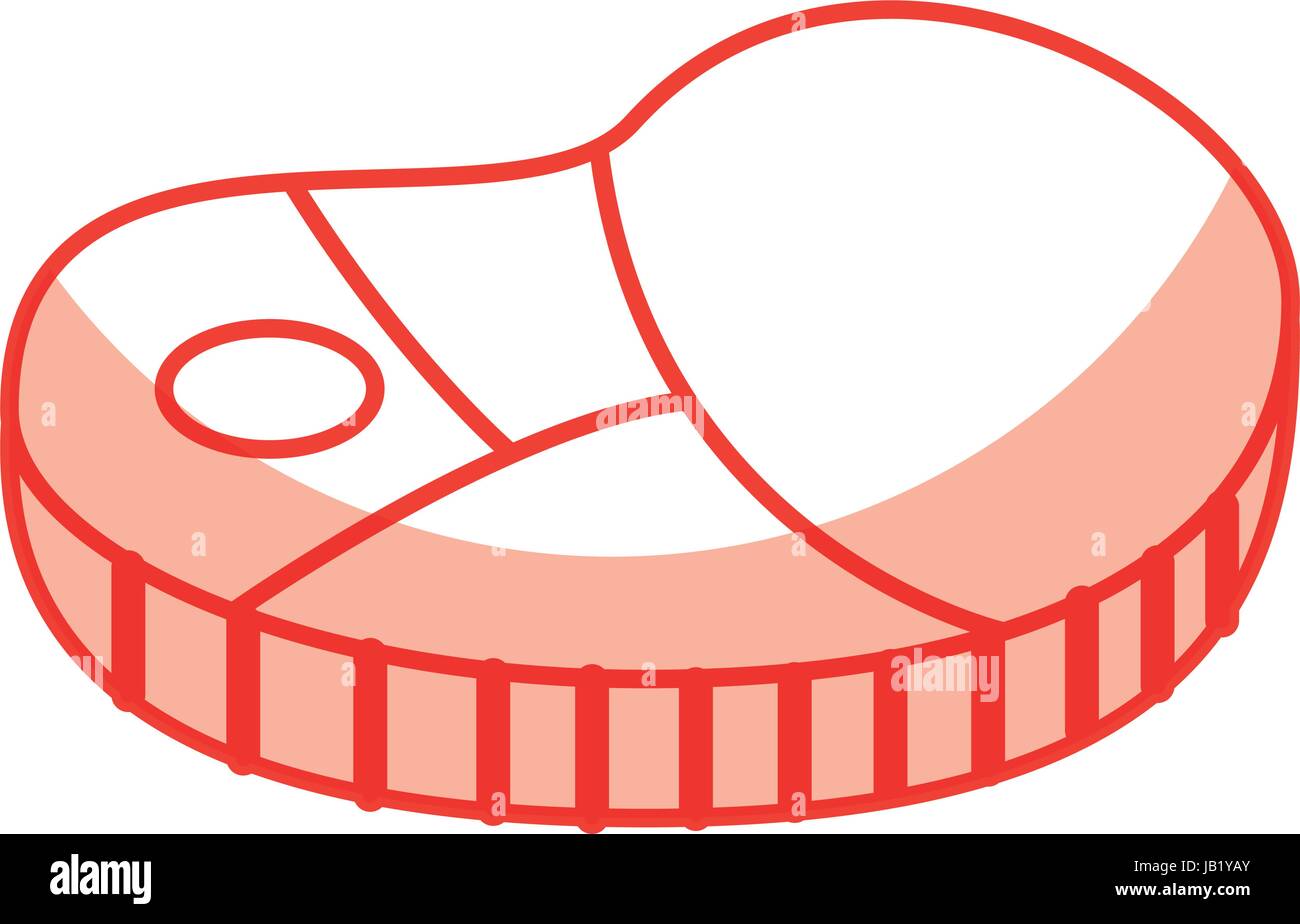 steak meat isolated icon Stock Vector Image & Art - Alamy
