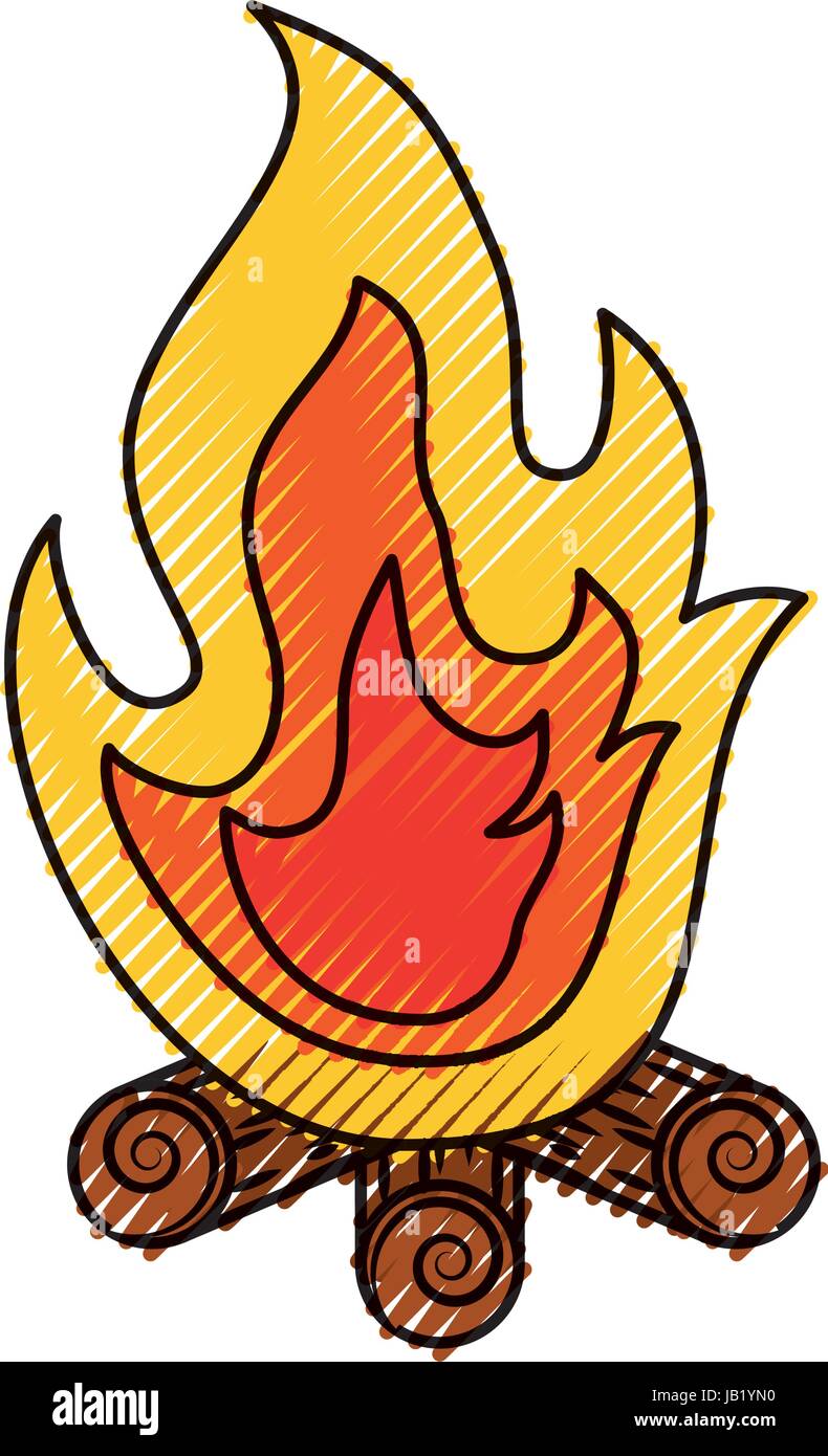 campfire flame isolated icon Stock Vector Image & Art - Alamy