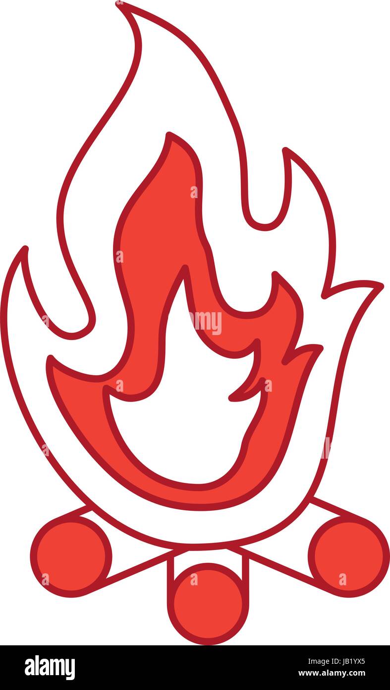 campfire flame isolated icon Stock Vector Image & Art - Alamy