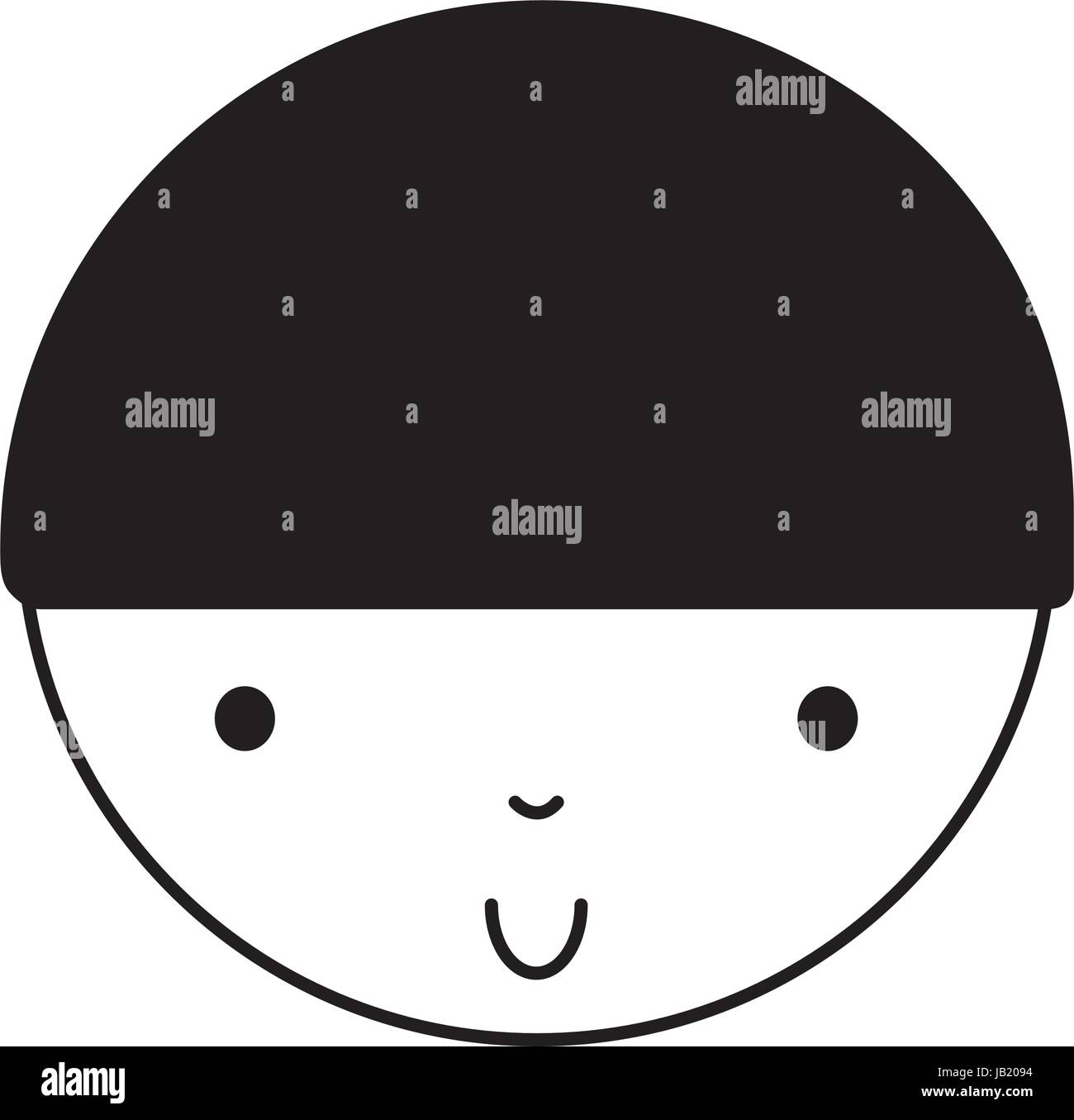 black icon cute little boy Stock Vector Image & Art - Alamy