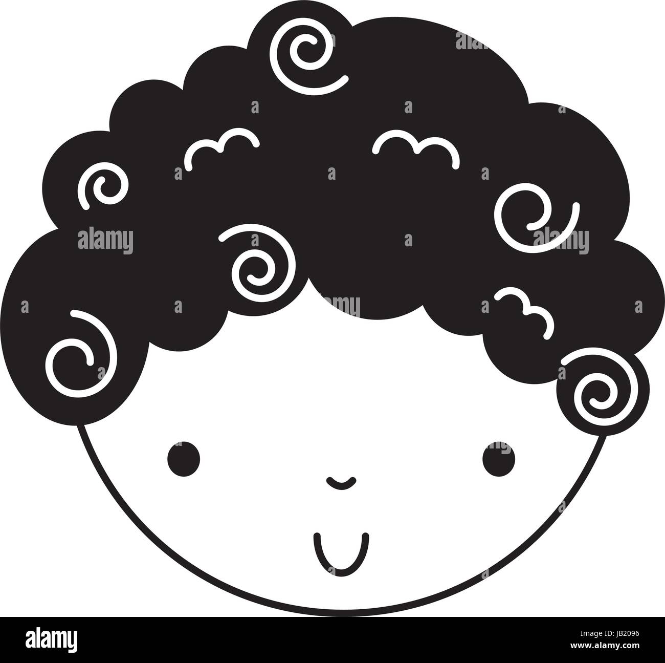 black icon cute little boy Stock Vector Image & Art - Alamy
