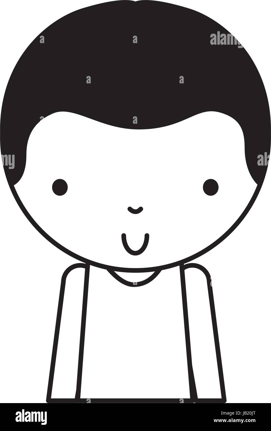 black icon little boy Stock Vector Image & Art - Alamy