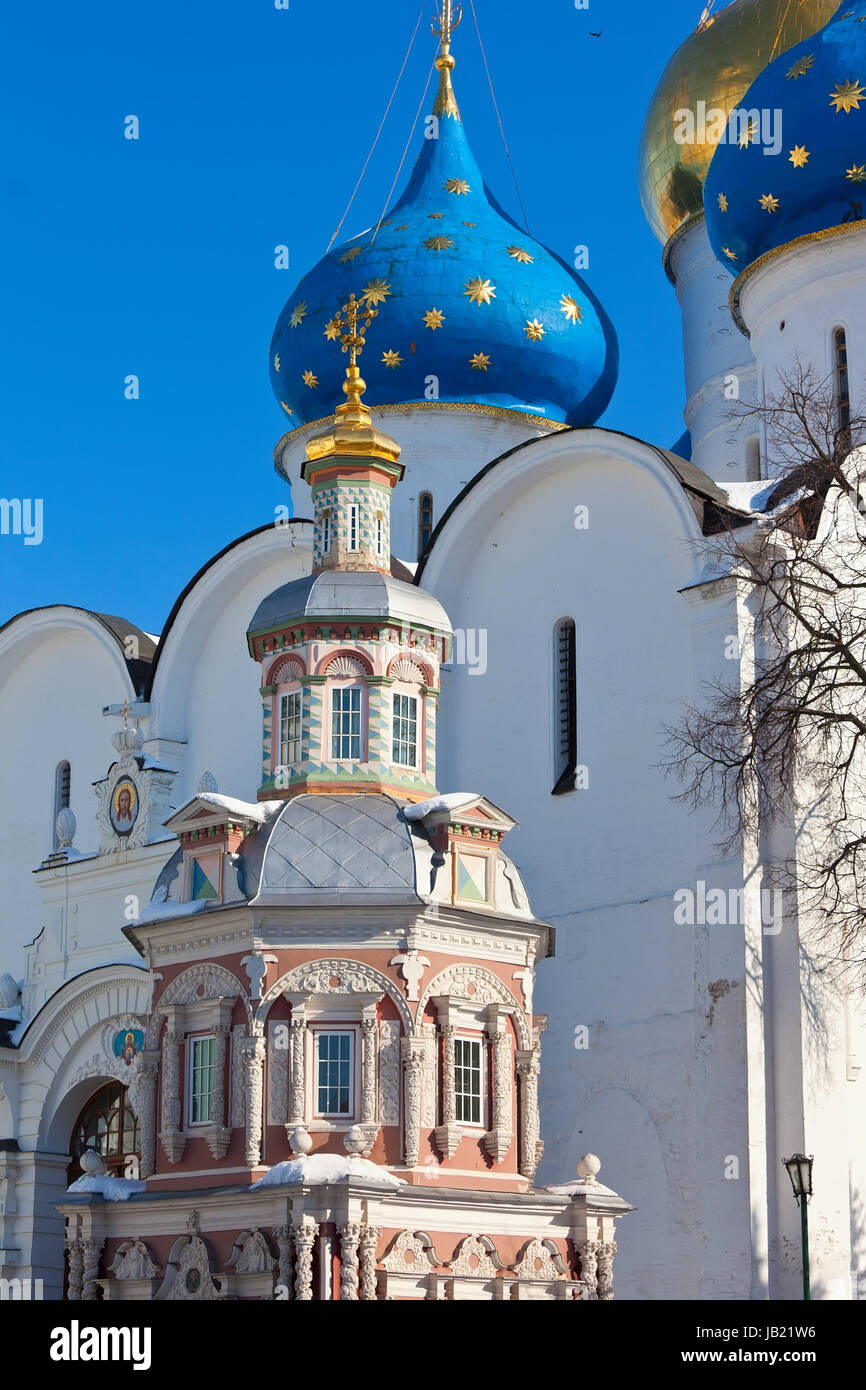 Posad Beautiful church in Sergiyev Posad monastery, Russia Stock Photo - Alamy