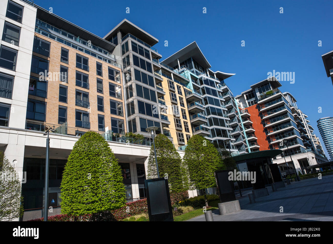 Apartment Buildings, Imperial Wharf, Fulham, London Stock Photo