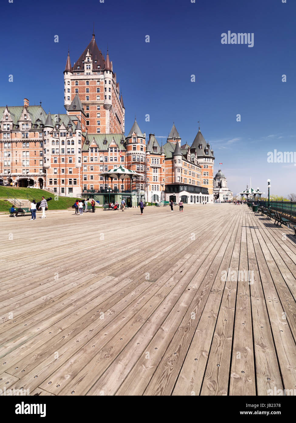 License available at MaximImages.com Fairmont Le Chateau Frontenac castle luxury grand hotel Old Quebec city, Canada Stock Photo