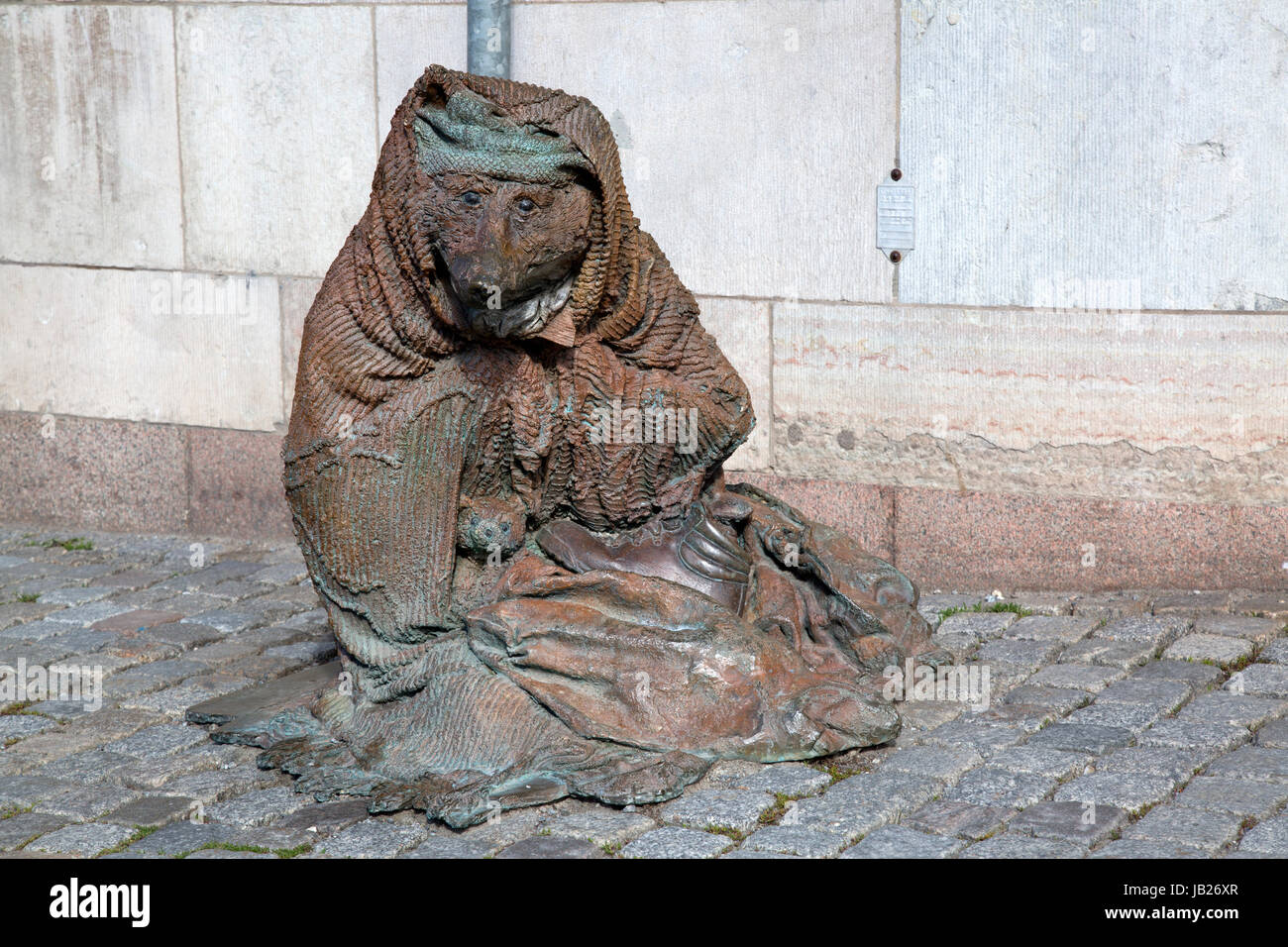 Homeless Fox - Hemlos Rav Sculpture by Ford, Stockholm, Sweden Stock Photo