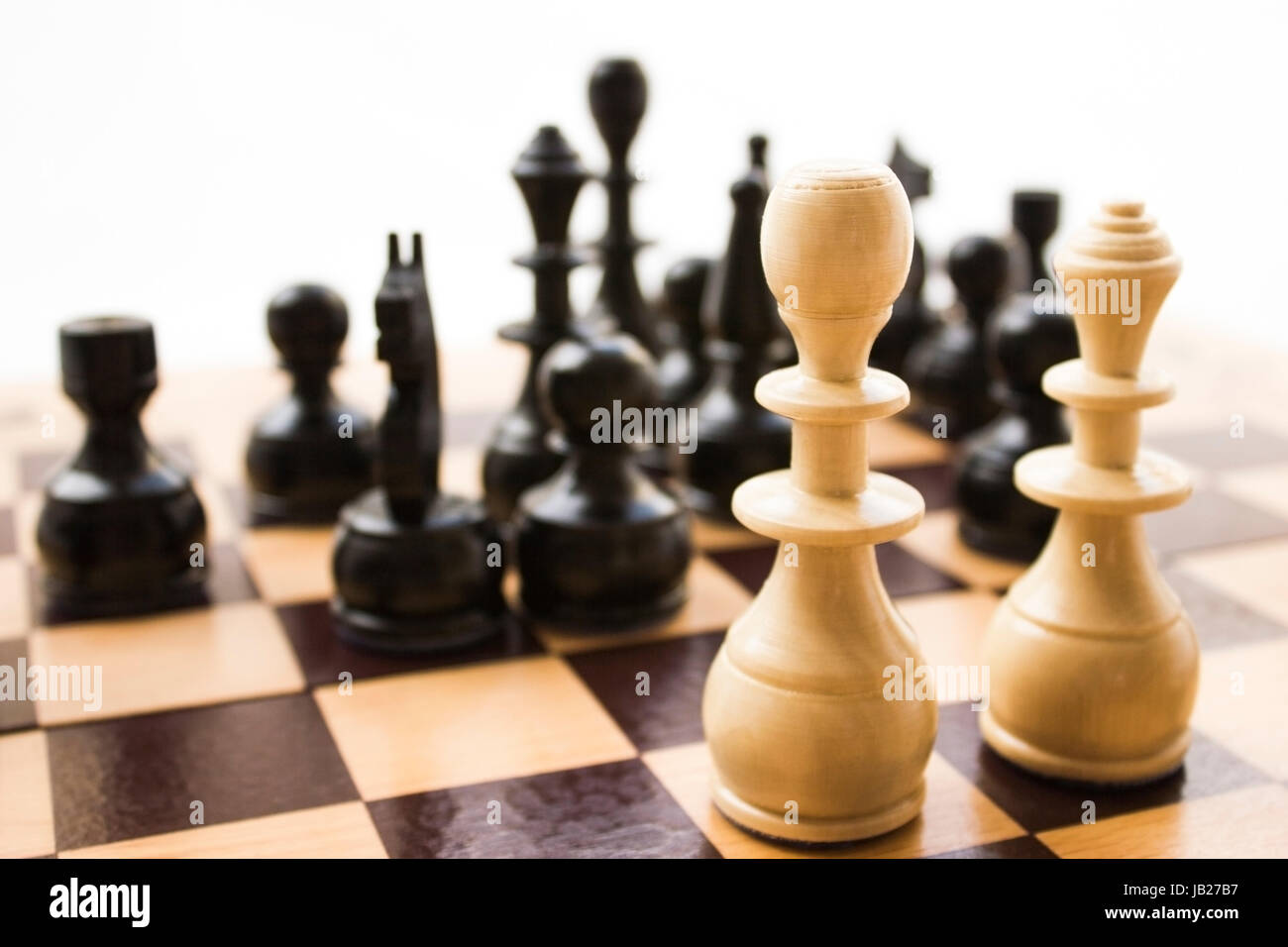 Chess pieces on a board in different compositions Stock Photo - Alamy