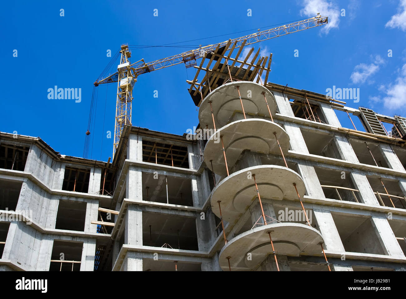 Picture of Construction site of an apartments building Stock Photo - Alamy