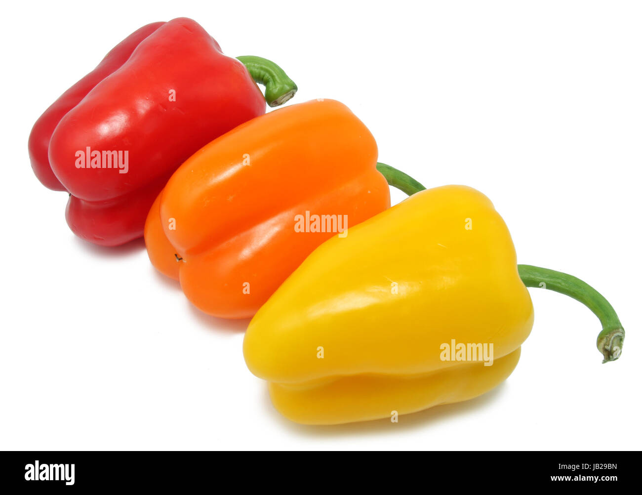 Bell peppers isolated on the white background Stock Photo - Alamy