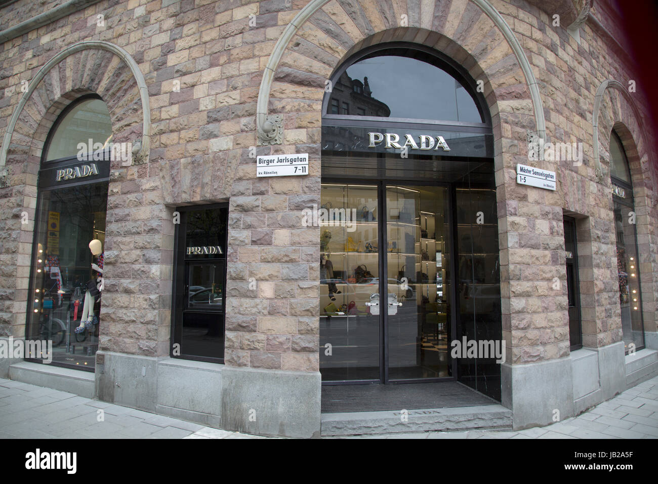 Prada Clothes Shop; Birger Jarlsgatan Street; Stockholm; Sweden Stock Photo  - Alamy