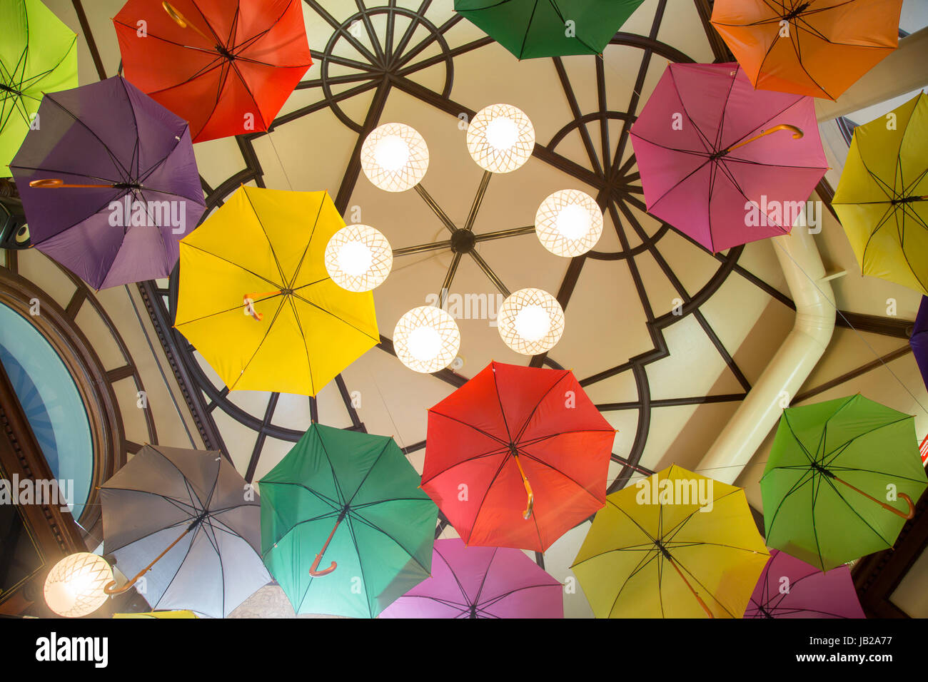 Umbrella Design, Birger Jarlspassagen Shopping Gallery; Stockholm; Sweden Stock Photo Alamy