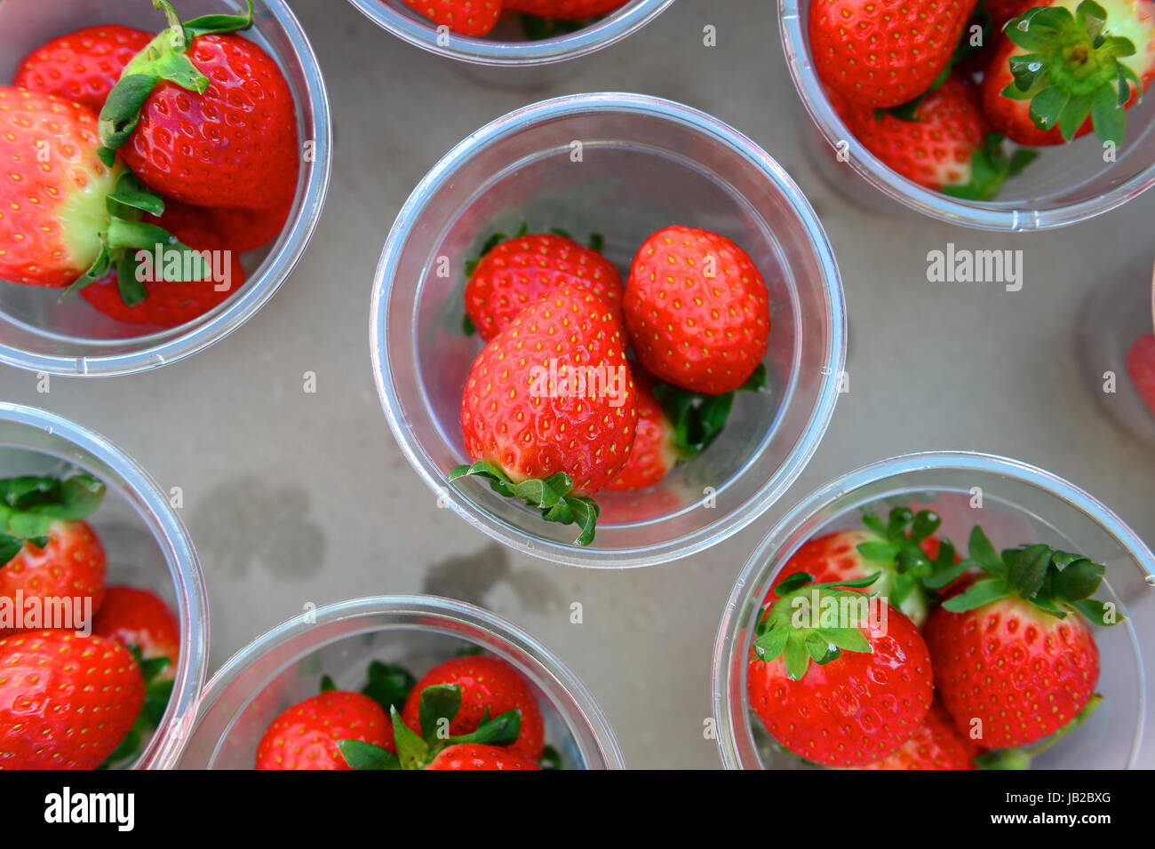 Strawberry in glass Stock Photo - Alamy