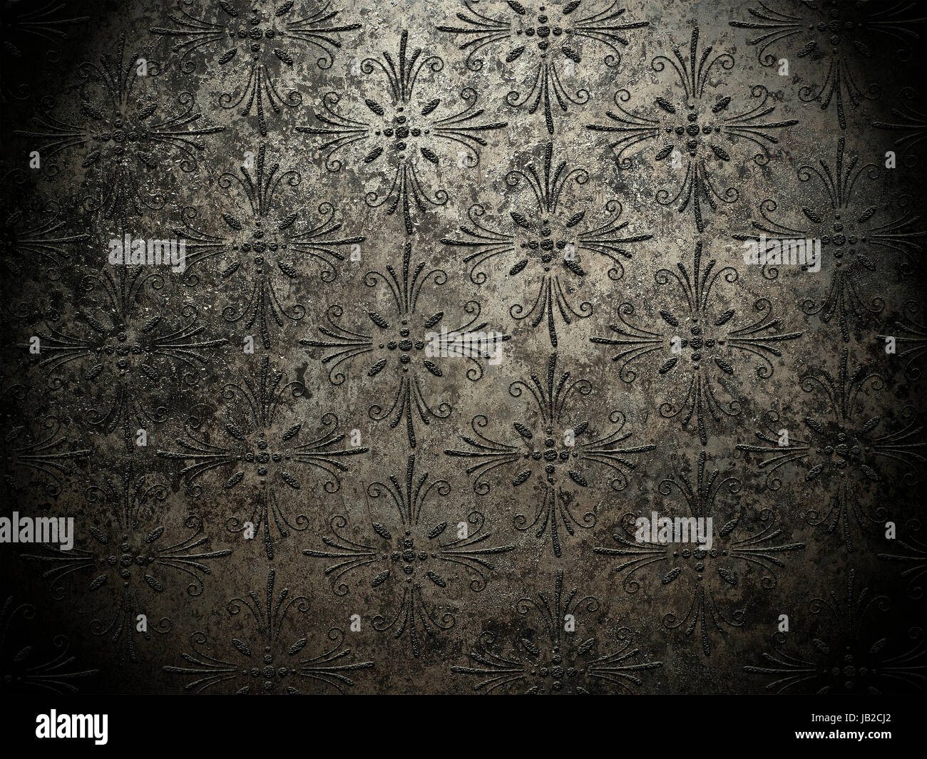 metal background with ornaments Stock Photo - Alamy