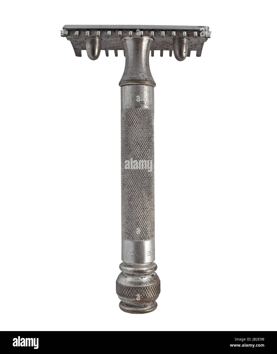 vintage razor blade holder isolated on white Stock Photo Alamy
