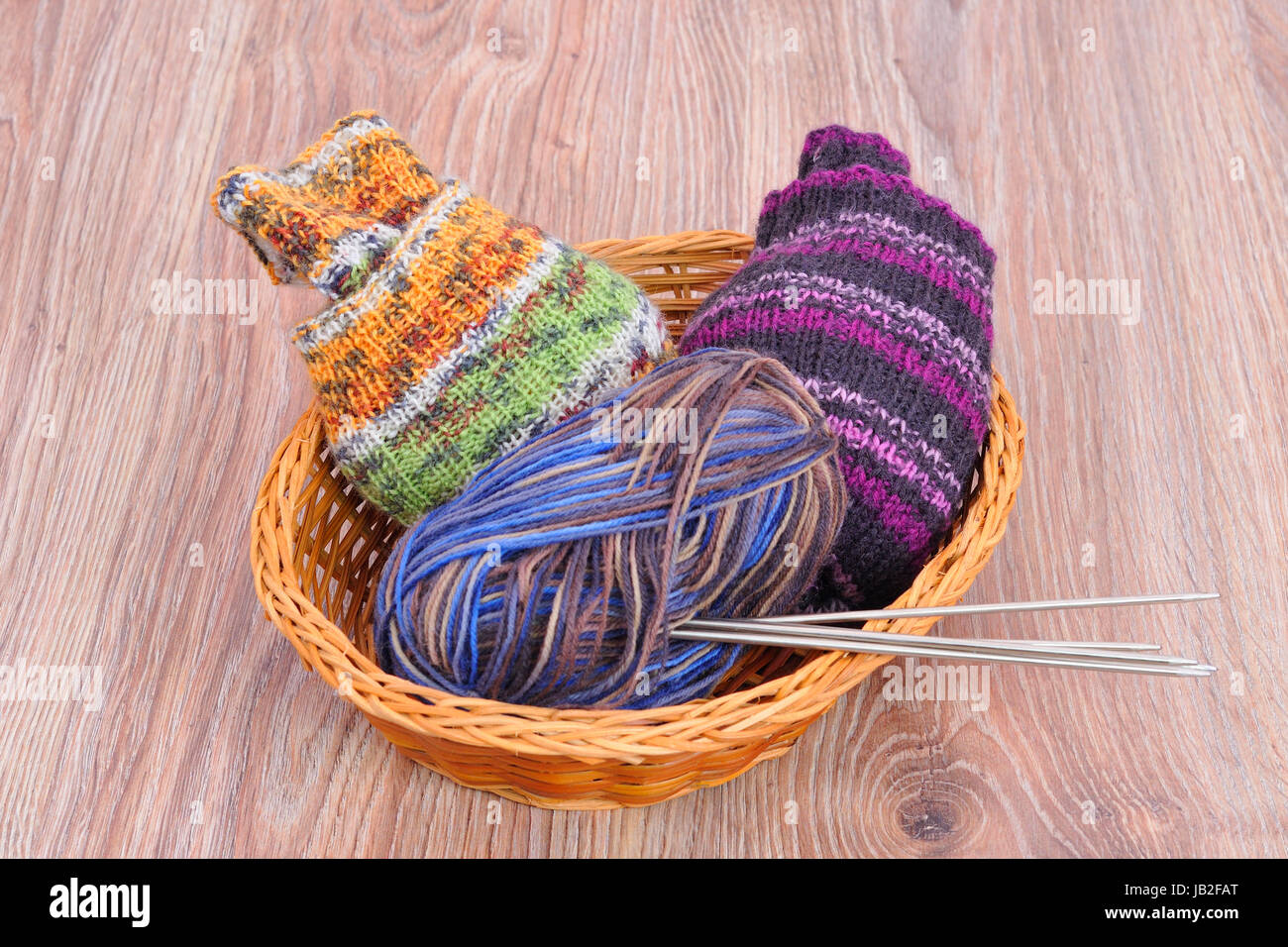 richly coloured wool Stock Photo