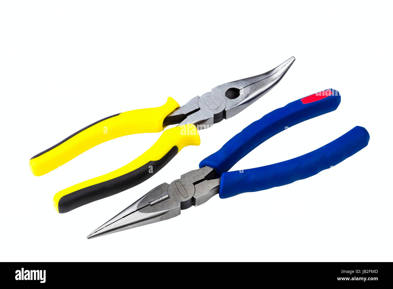 bent long nose pliers isolated on white background Stock Photo Alamy