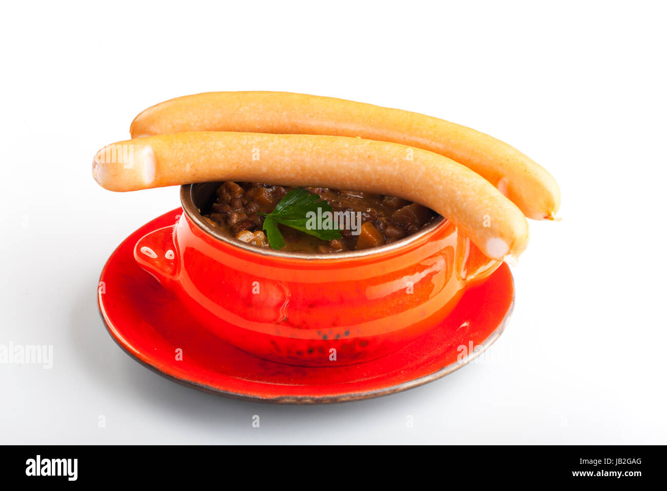 Linsensuppe mit frankfurter hi-res stock photography and images - Alamy
