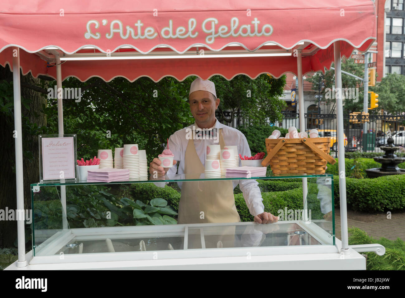 New York, NY USA June 7, 2017 Italian gelato by L’Arte del Gelato