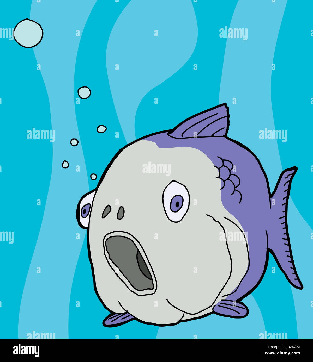 Single purple fish with bubbles underwater Stock Photo Alamy