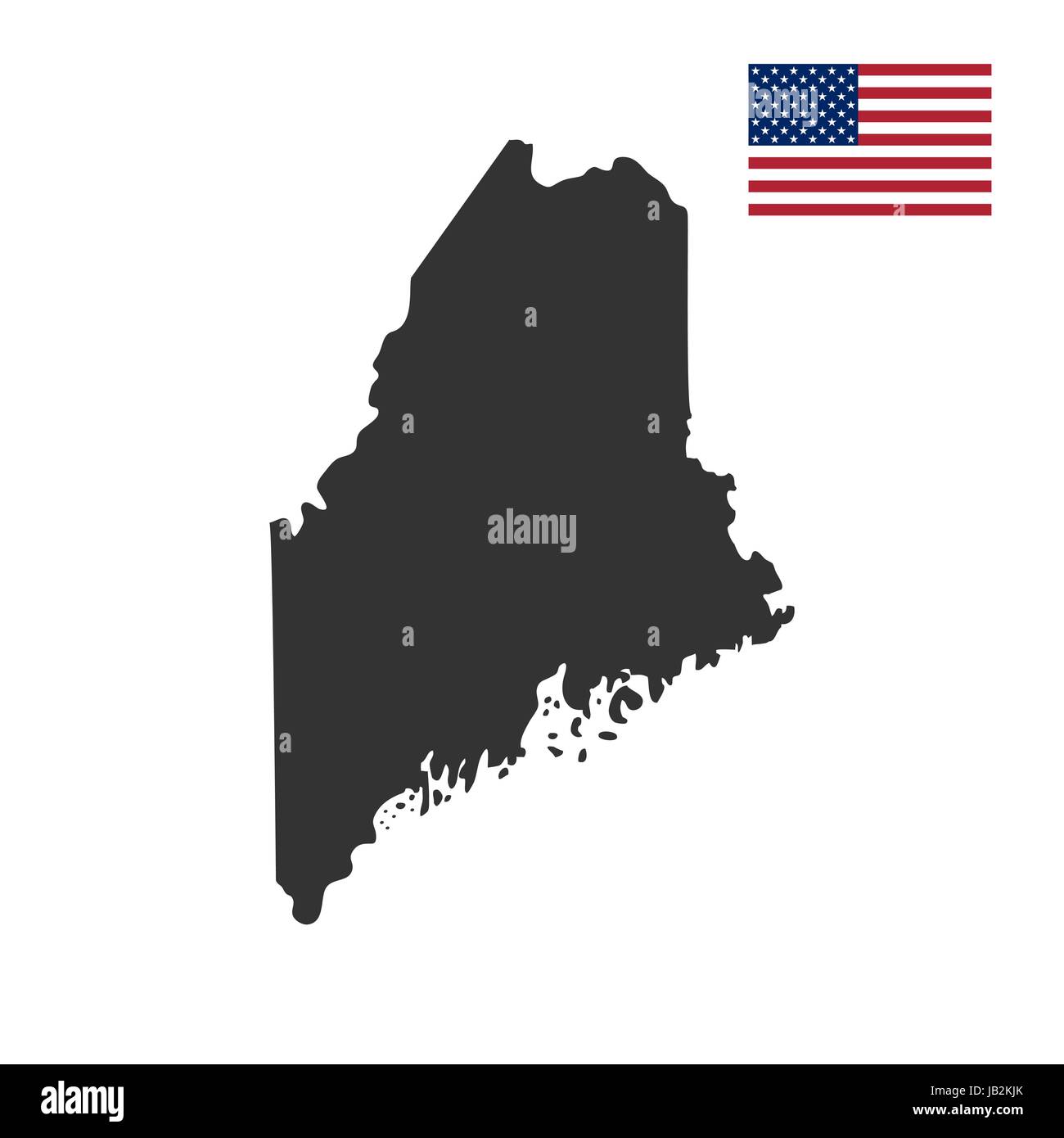 Maine state map hires stock photography and images Alamy