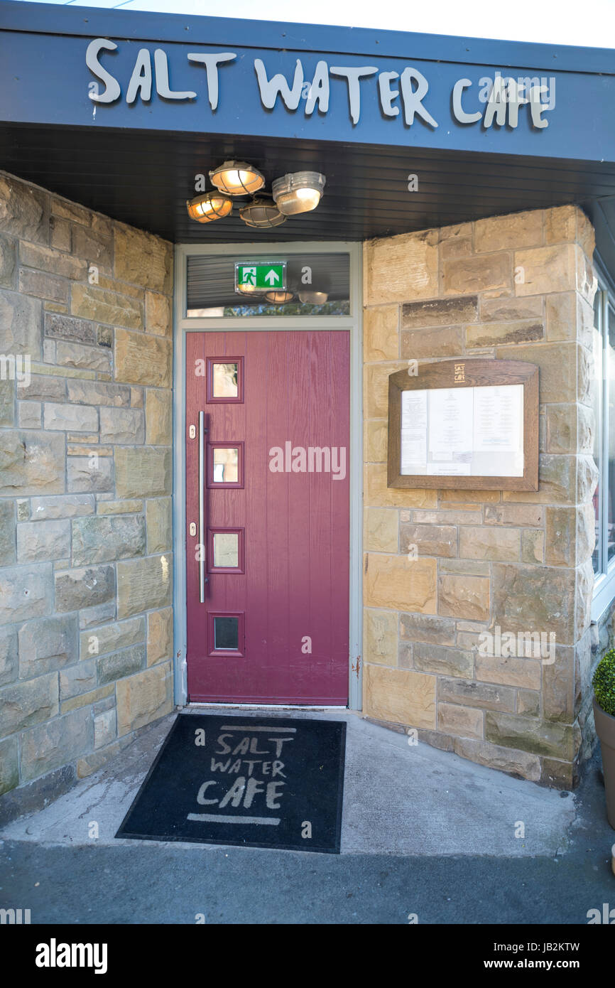 Salt Water Cafe restaurant, Beadnell, Northumberland, UK Stock Photo
