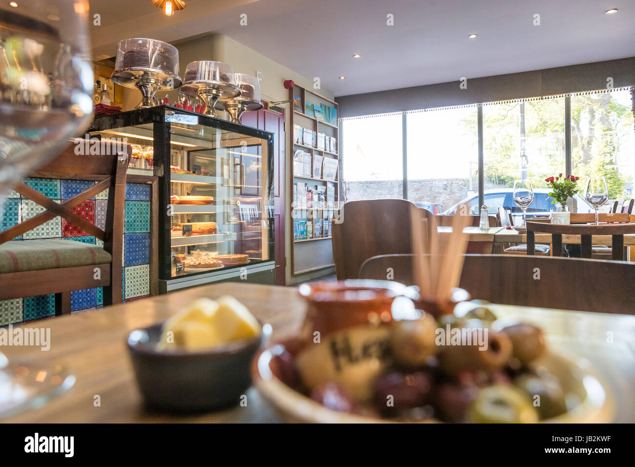 Salt Water Cafe restaurant, Beadnell, Northumberland, UK Stock Photo